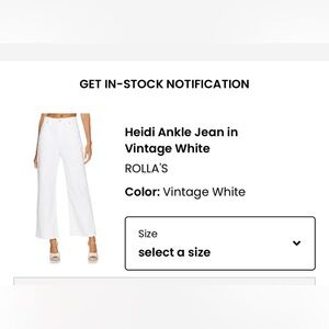 Rolla’s Heidi Ankle Jean in vintage white